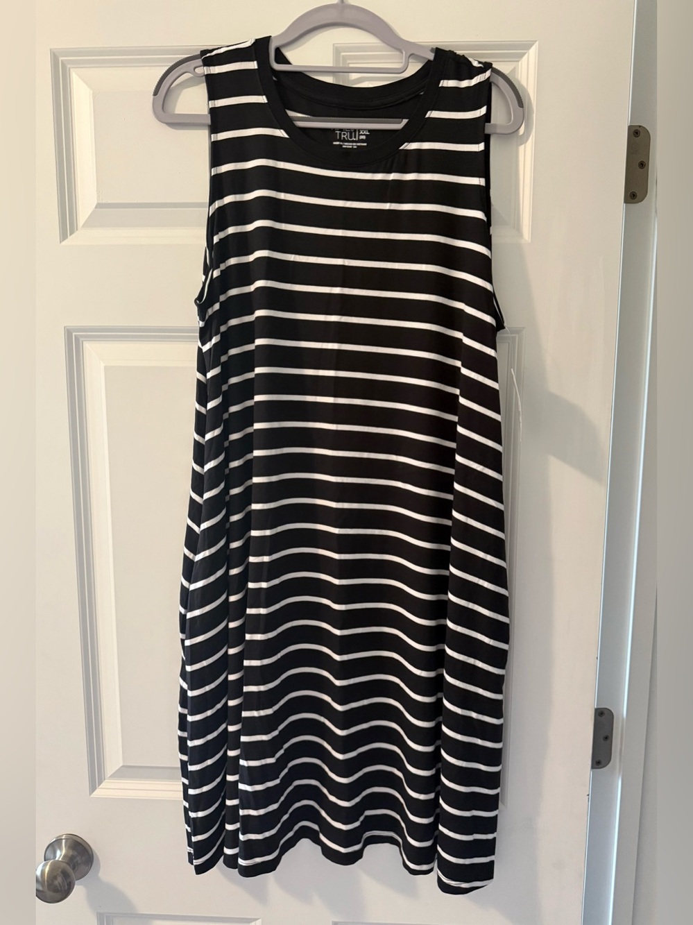 Time & Tru Striped Sleeveless Dress